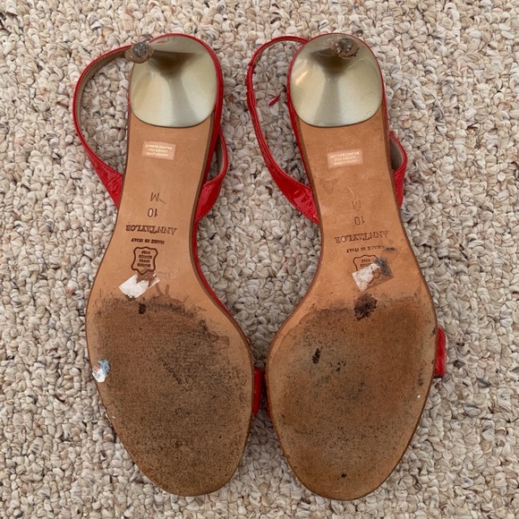 Ann Taylor Red Heeled Sandals - Picture 4 of 4